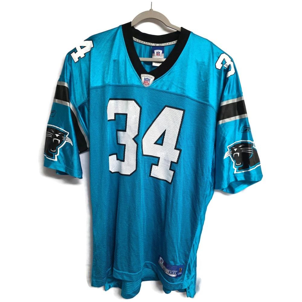Reebok NFL Carolina Panthers DeAngelo Williams 34 Jersey Mens XXL Blue 7012A 06
